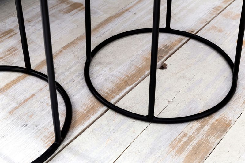 Dewester Satsbord 31 cm 2 Bord - Massivt Trä/Svart - Möbler - Bord