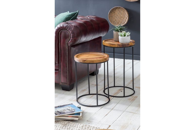 Dewester Satsbord 31 cm 2 Bord - Massivt Trä/Svart - Möbler - Bord