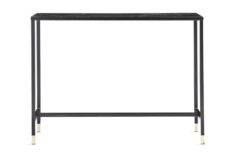 Dipp Sidobord 100 cm Marmormönster - Glas/Svart/Mässing - Möbler - Bord