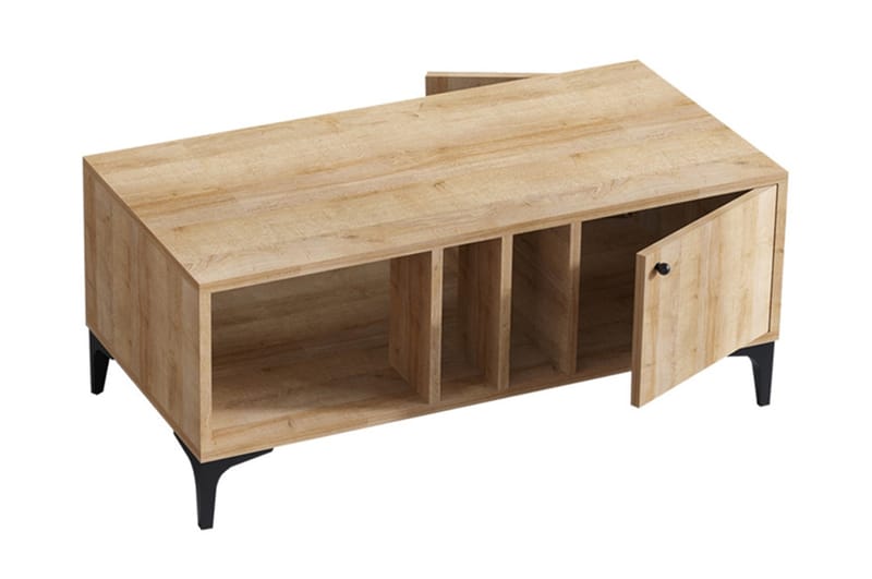 DOBOVA Brickbord 100 cm Natur/Svart - Möbler - Bord