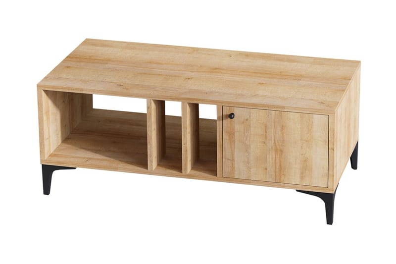 DOBOVA Brickbord 100 cm Natur/Svart - Möbler - Bord