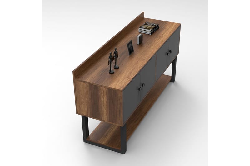 DORDRE Avlastningsbord 180 cm Teak/Antracit - Möbler - Bord