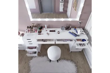 Durusu Sminkbord 200 cm - Mattvit - Möbler - Bord