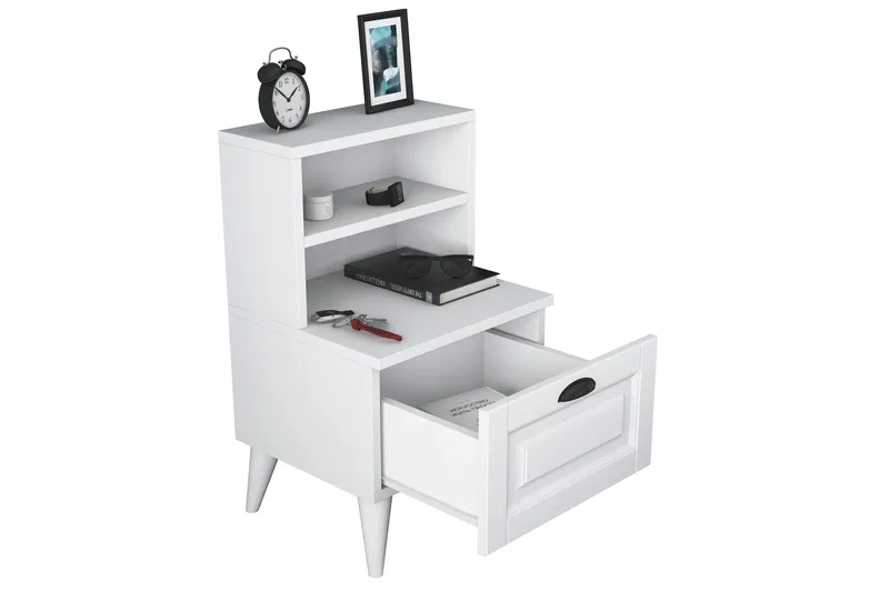 Eladia Sängbord 45 cm - Vit - Möbler - Bord