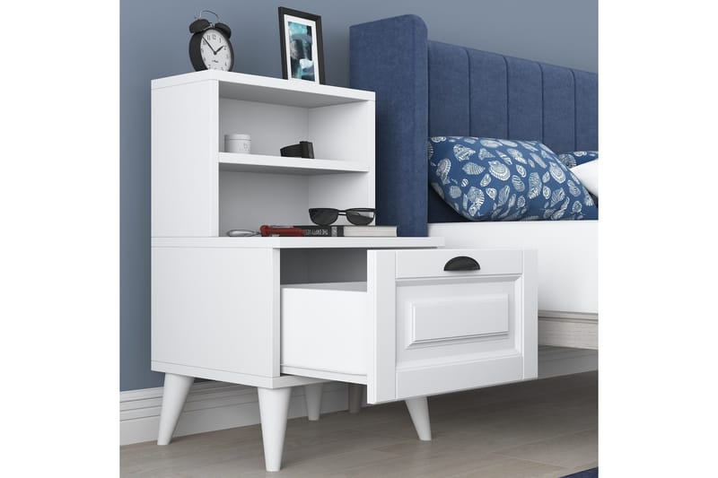 Eladia Sängbord 45 cm - Vit - Möbler - Bord
