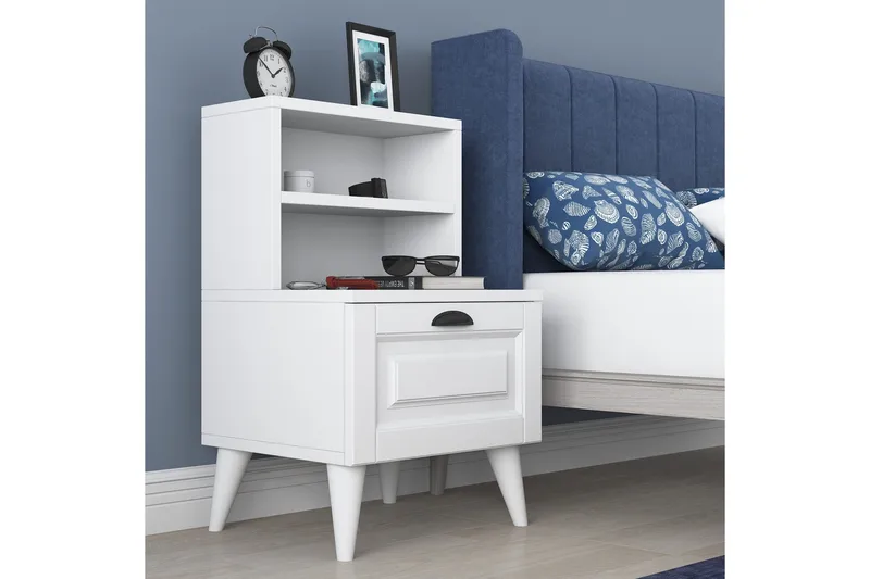 Eladia Sängbord 45 cm - Vit - Möbler - Bord