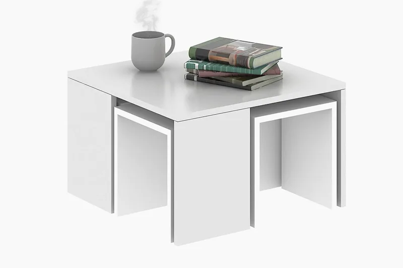 Elegancia Satsbord 60 cm 4 Bord - Vit - Möbler - Bord