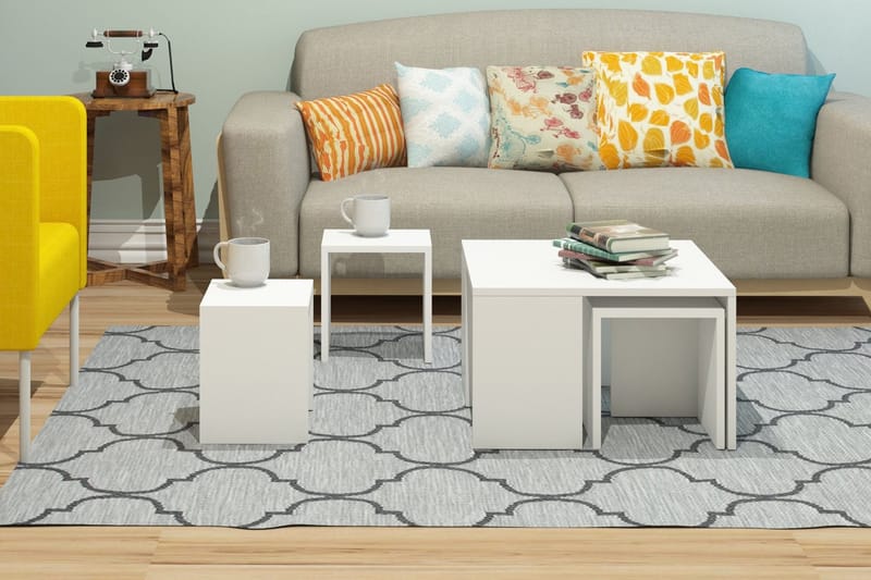 Elegancia Satsbord 60 cm 4 Bord - Vit - Möbler - Bord