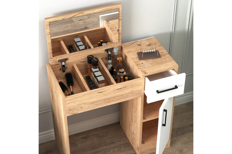 Elgar Sminkbord 77 cm - Brun/Vit - Möbler - Bord