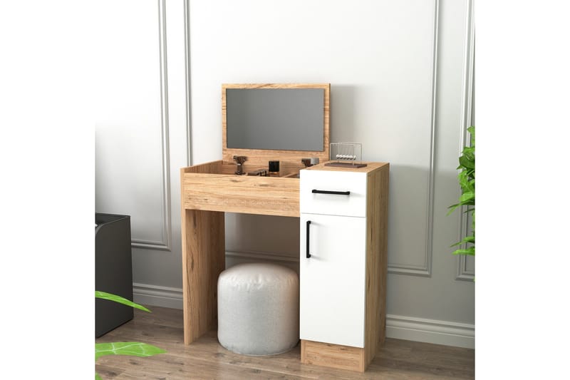 Elgar Sminkbord 77 cm - Brun/Vit - Möbler - Bord