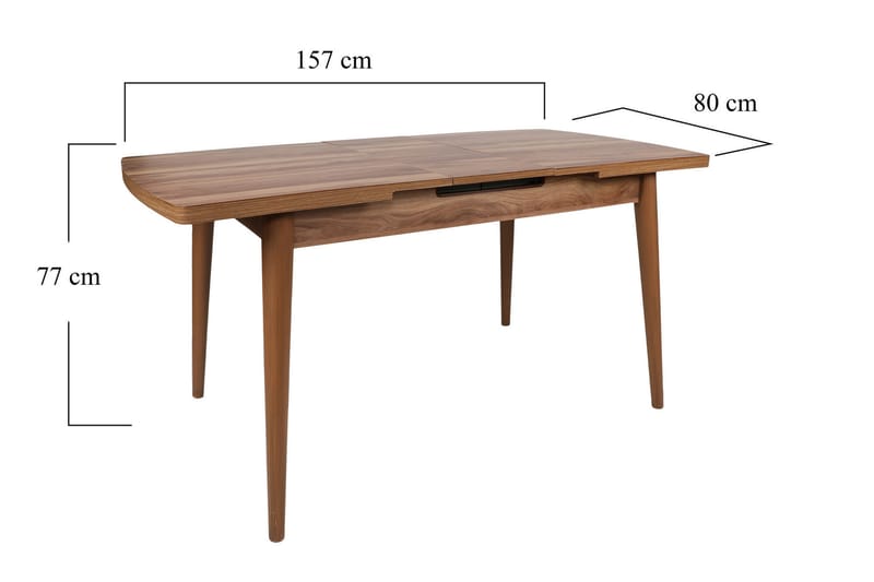 ENBACKA Matbord 130x79x130 cm Brun - Möbler - Bord