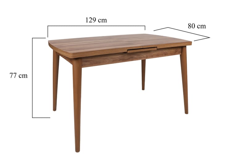 ENBACKA Matbord 130x79x130 cm Brun - Möbler - Bord