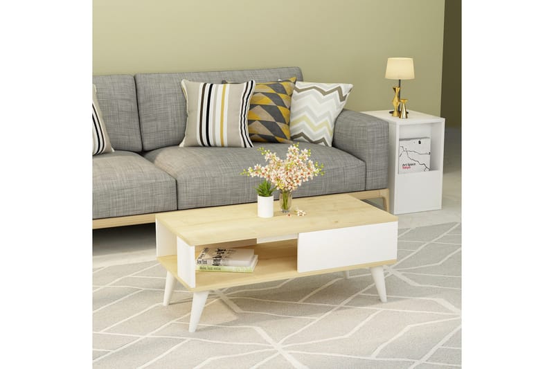 Ergene Soffbord 90x40x90 cm - Blå - Möbler - Bord