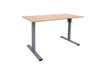 Ergo Optimal Skrivbord med motor 120x60 cm Trä/Grå - Möbler - Bord