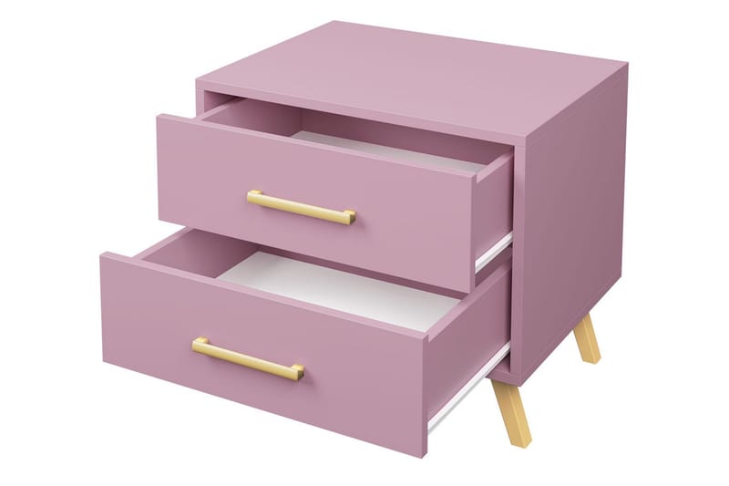 Escaldes Sängbord 54 cm - Matt Lila/Guld - Möbler - Bord