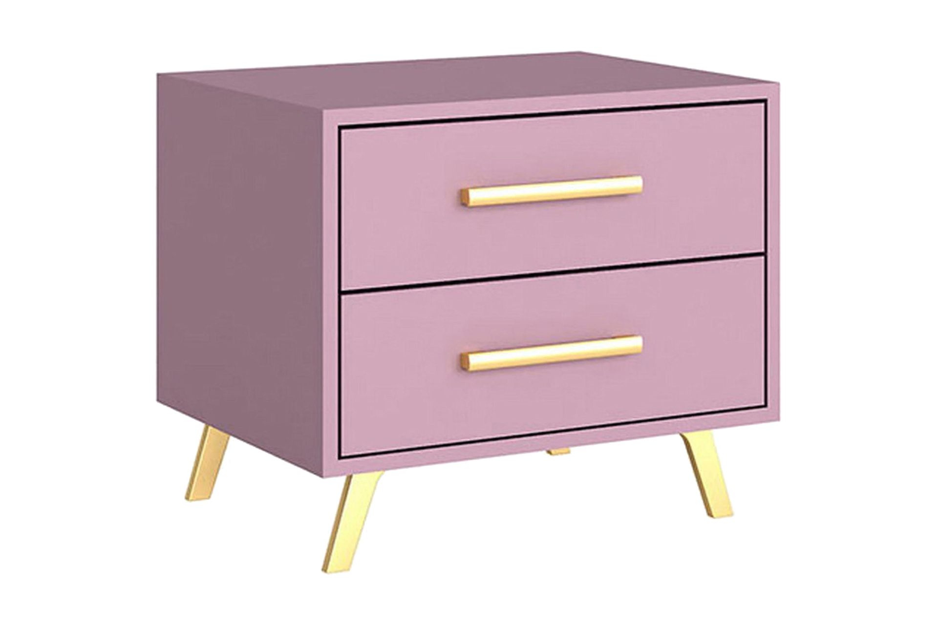 Escaldes S&auml;ngbord 54 cm - Matt Lila/Guld