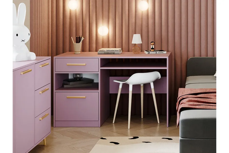 Escaldes Skrivbord 125 cm - Lila - Möbler - Bord