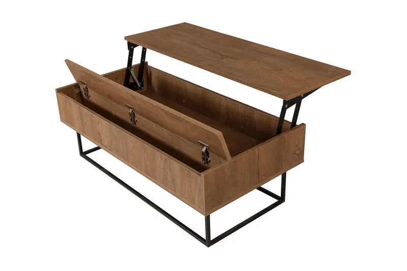 Estremoz Soffbord 120 cm med Förvaring Rum - Mörkbrun/Svart - Möbler - Bord