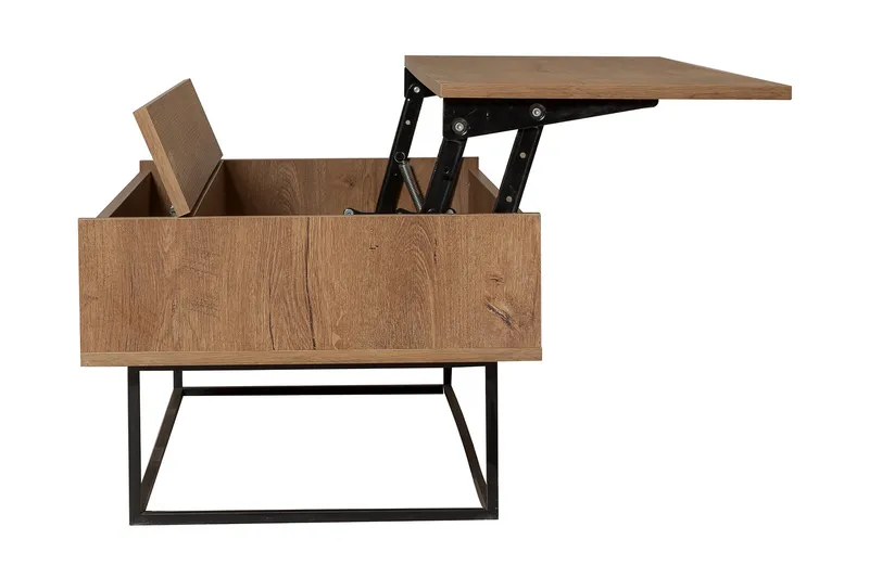 Estremoz Soffbord 120 cm med Förvaring Rum - Mörkbrun/Svart - Möbler - Bord