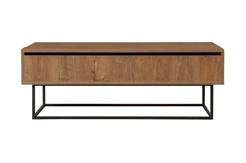 Estremoz Soffbord 120 cm med Förvaring Rum, Mörkbrun/Svart