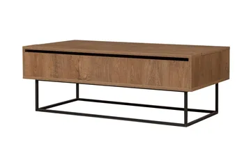 Estremoz Soffbord 120 cm med Förvaring Rum - Mörkbrun/Svart - Möbler - Bord