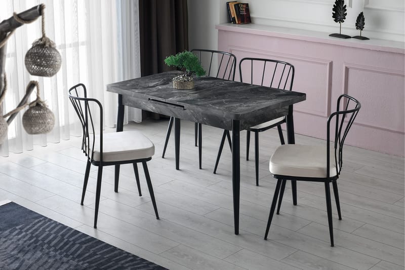ESTRUBURN Matbord 120 cm Antracit - Möbler - Bord