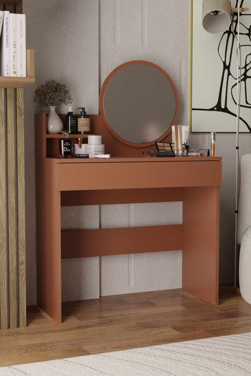 Fabrony Sminkbord med spegel 90 cm - Sepia - Möbler - Bord