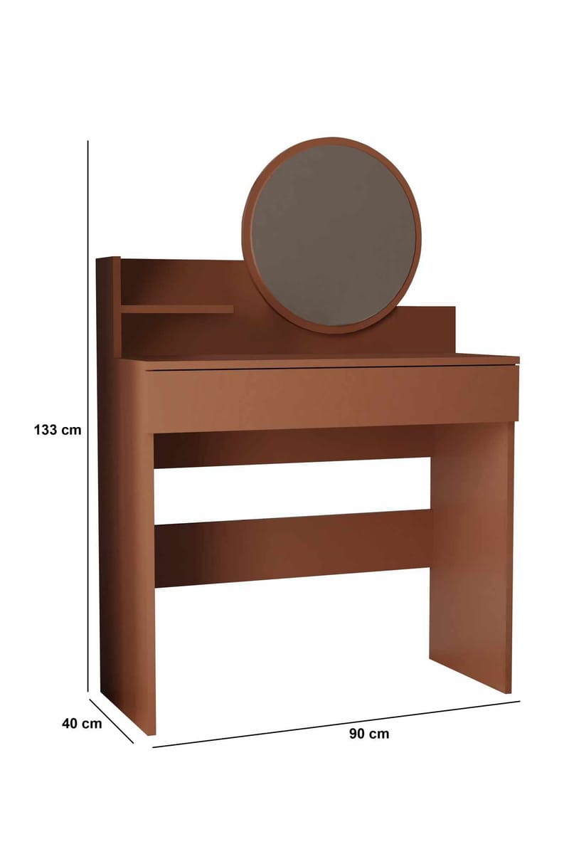 Fabrony Sminkbord med spegel 90 cm - Sepia - Möbler - Bord