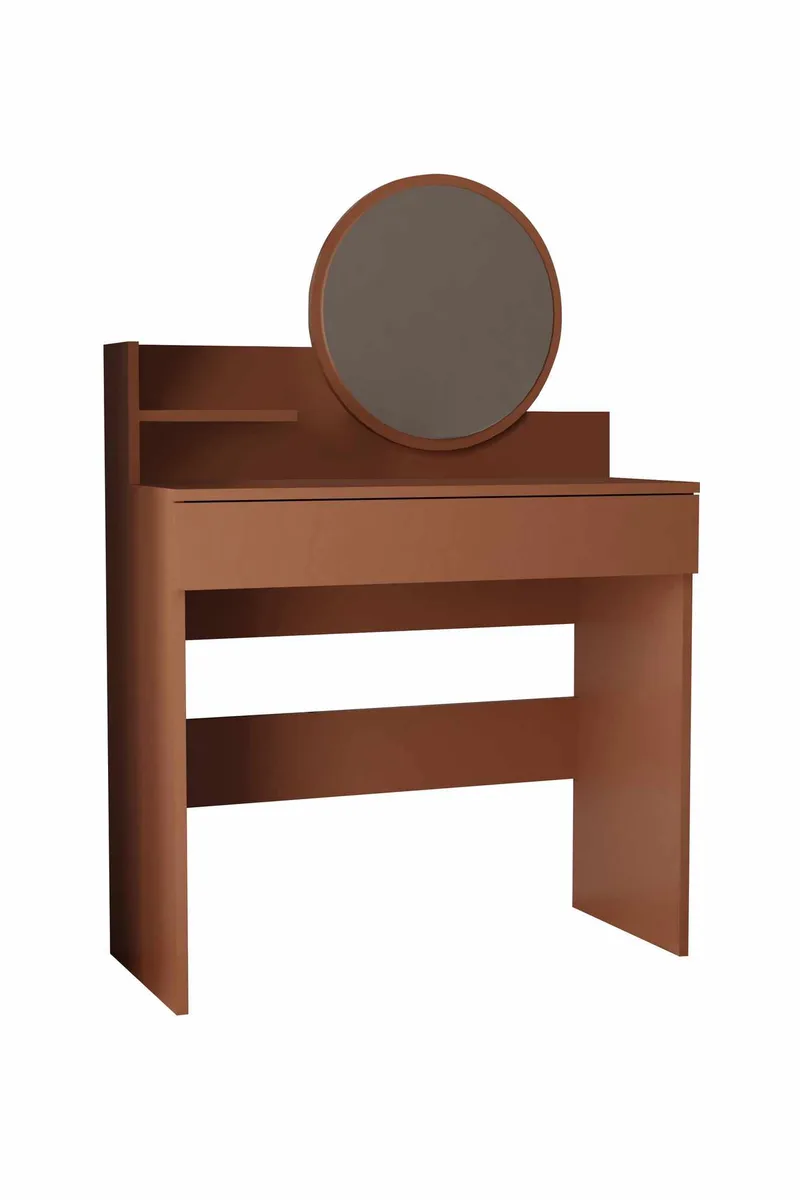 Fabrony Sminkbord med spegel 90 cm, Sepia