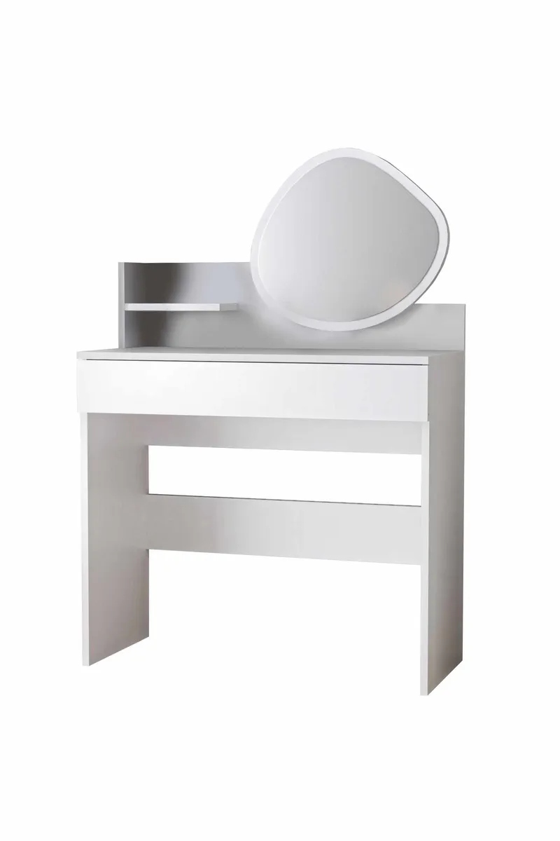 Fabrony Sminkbord med spegel 90 cm, Vit