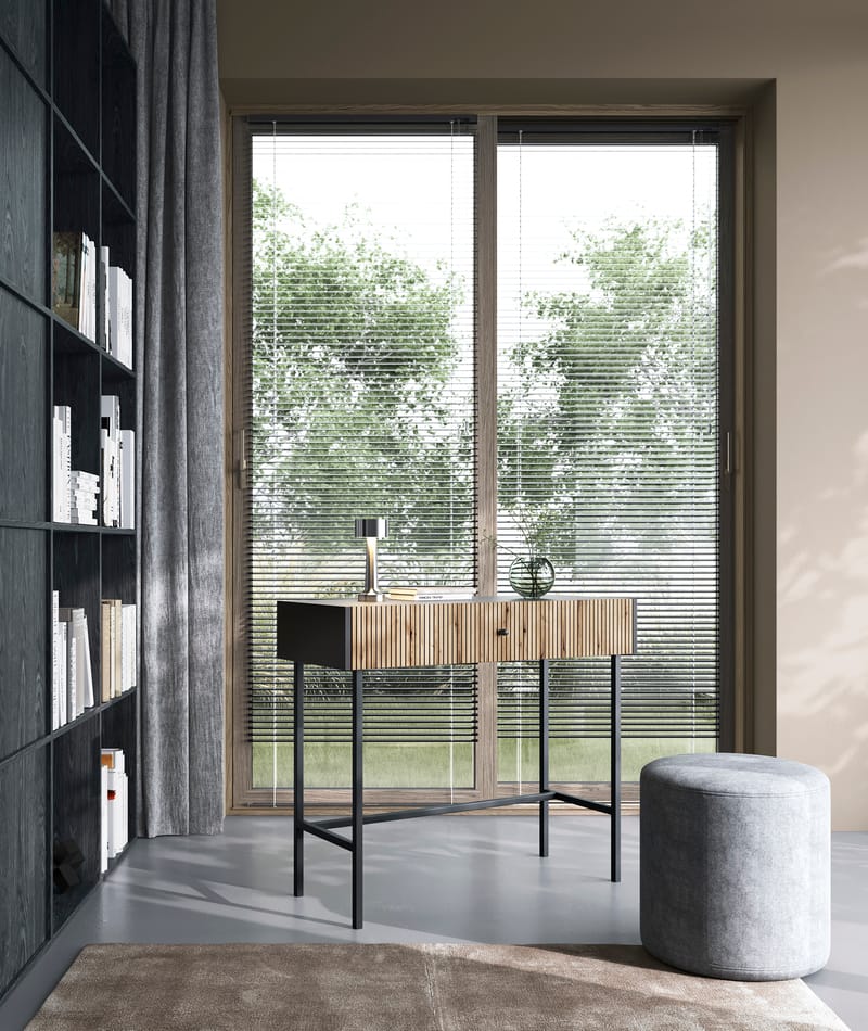 Francisca Sminkbord 93 cm - Svart/Ek - Möbler - Bord