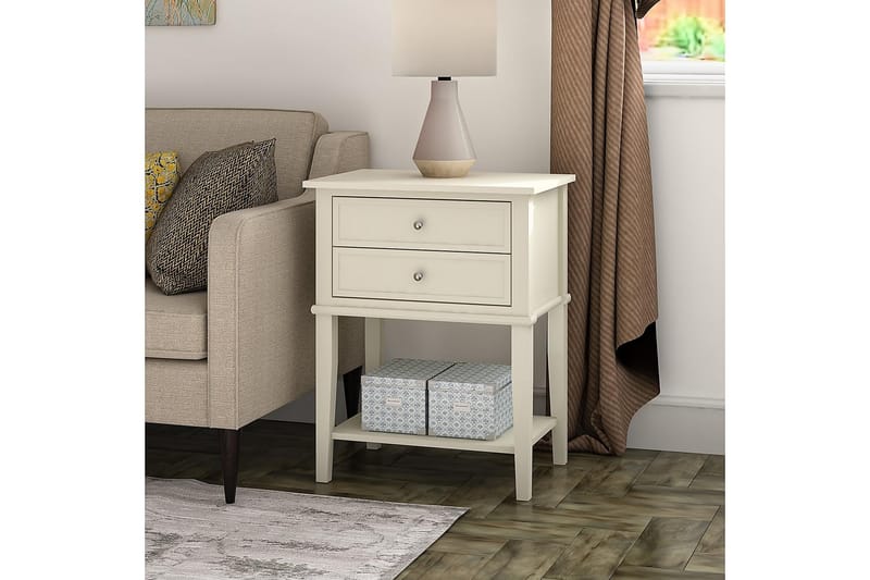 FRANKLIN Sidobord 56 cm Vit - Dorel Home - Möbler - Bord