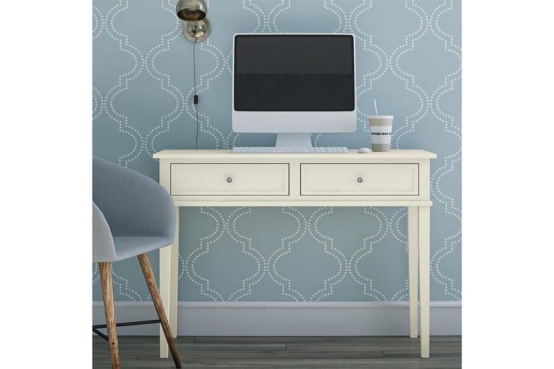 FRANKLIN Skrivbord 90 cm med Förvaring Låda Vit - Dorel Home - Möbler - Bord