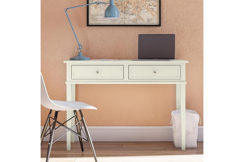 FRANKLIN Skrivbord 90 cm med Förvaring Låda Vit - Dorel Home - Möbler - Bord