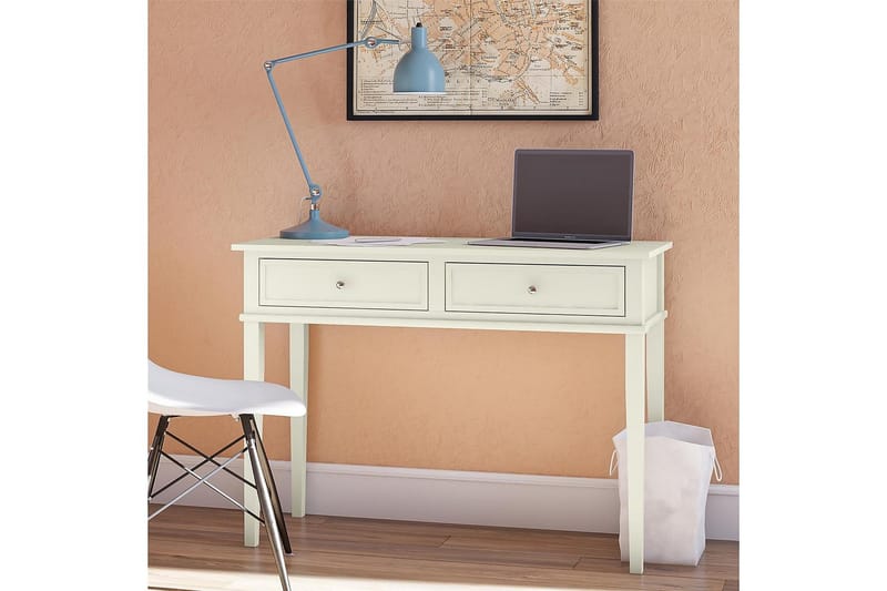 Franklin Skrivbord 90 cm med Förvaring Låda Vit - Dorel Home - Möbler - Bord