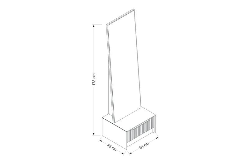 Fruitland Sminkbord 54 cm - Antracit - Möbler - Bord