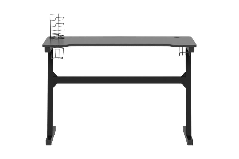 Gamingskrivbord LED med Z-formade ben svart 110x60x75 cm - Svart - Möbler - Bord