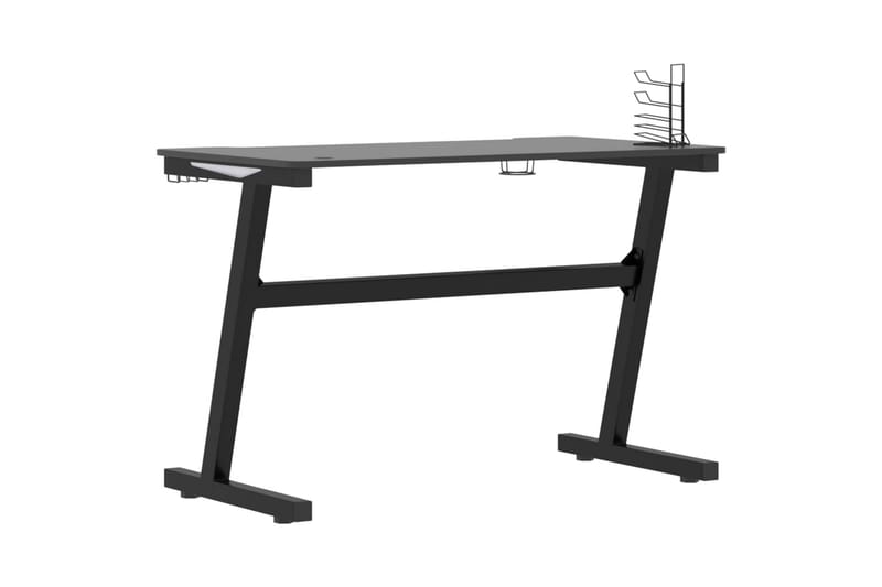 Gamingskrivbord LED med Z-formade ben svart 110x60x75 cm - Svart - Möbler - Bord