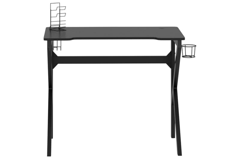 Gamingskrivbord med K-formade ben svart 90x60x75 cm - Svart - Möbler - Bord