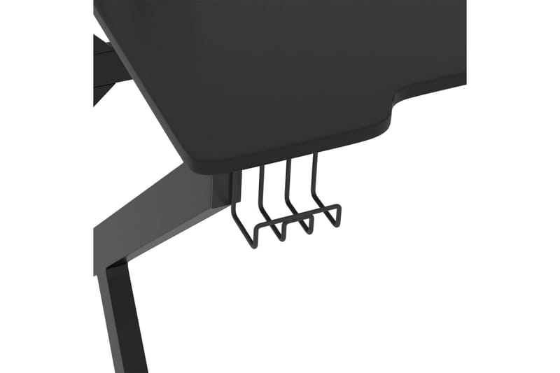 Gamingskrivbord med K-formade ben svart 90x60x75 cm - Svart - Möbler - Bord
