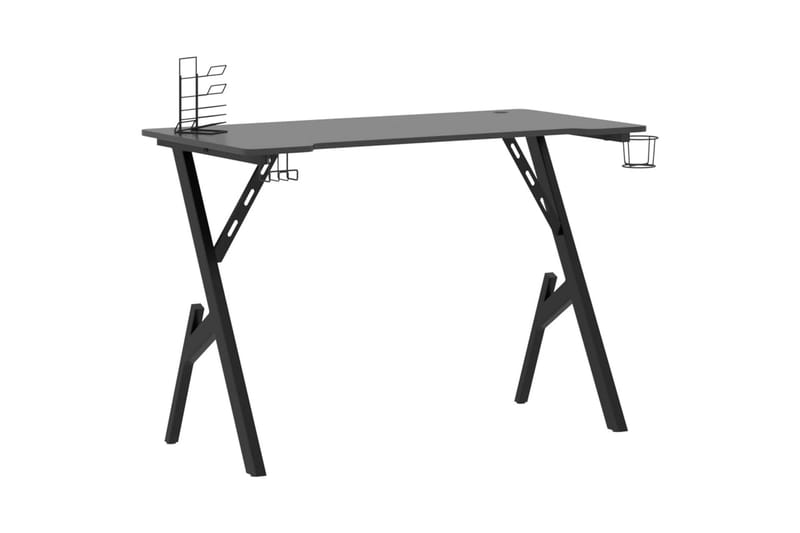 Gamingskrivbord med Y-formade ben svart 110x60x75 cm - Svart - Möbler - Bord