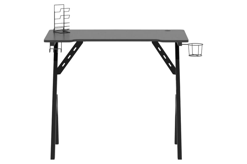Gamingskrivbord med Y-formade ben svart 90x60x75 cm - Svart - Gamingbord & datorbord - Bord
