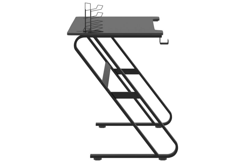 Gamingskrivbord med ZZ-formade ben svart 110x60x75 cm - Svart - Möbler - Bord