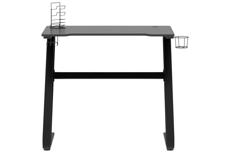 Gamingskrivbord med ZZ-formade ben svart 90x60x75 cm - Svart - Möbler - Bord