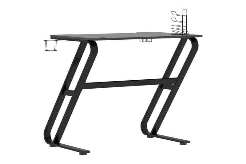 Gamingskrivbord med ZZ-formade ben svart 90x60x75 cm - Svart - Möbler - Bord
