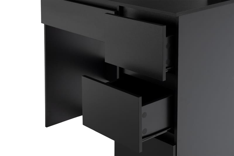 GASSEBOL Sminkbord 140 cm Svart med LED Belysning - Möbler - Bord