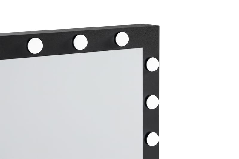 GASSEBOL Sminkbord 140 cm Svart med LED Belysning - Möbler - Bord