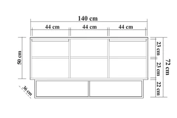 Gawlow Konsollbord 140 cm - Mörkbrun/Svart - Möbler - Bord