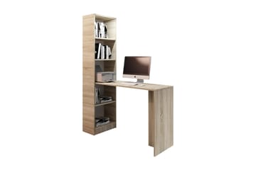Gdeide Skrivbord 125 cm med Förvaring Hylla - Ekfärg/Beige - Möbler - Bord
