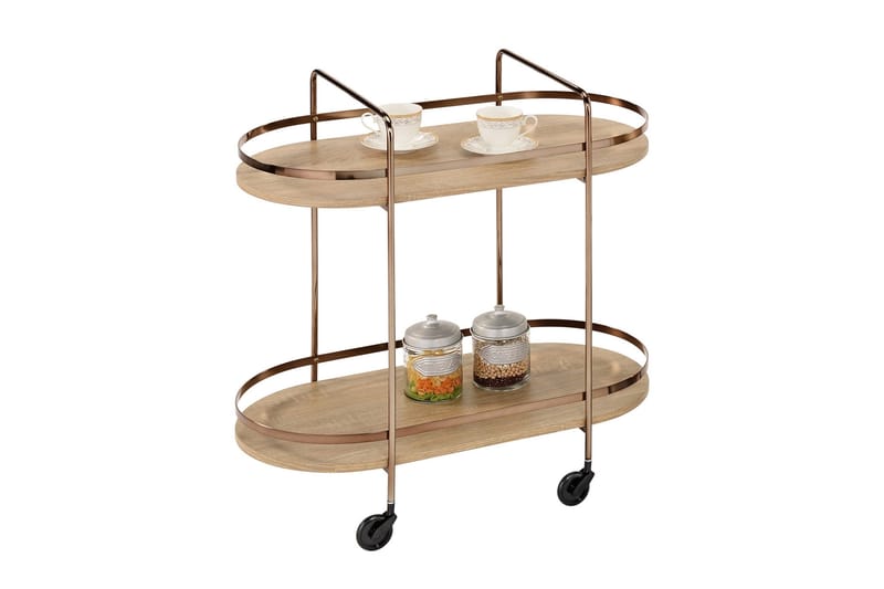 Genova Serveringsbord 80x42x80 cm Ljusbrun - Möbler - Bord